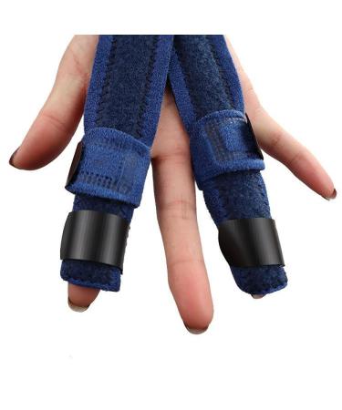 Adjustable 2 Fingers Splint Trigger Brace for Arthritis - Supports Index Middle Ring & Pinky Fingers - Ideal for Trigger Finger Injury Fracture & Tendonitis - One Size Blue - Buy Online on GoSupps.com