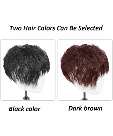 Topper Hairpieces With Front Bangs Curly Human Hair Clip In Extensions Hair Toppers For Thinning Hair Wig Clips For Daily Use (Color : Marrone Size : 7 * 10) 7*10 Marrone - Buy Online on GoSupps.com