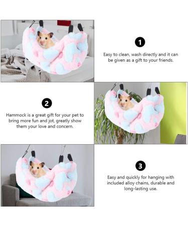 Mipcase 1pc Pet Sleeping Bag Guinea Pig Bedding Hamster Cage Hanging Nest Pet Hanging Bed Squirrel Hook up 36X34CM Blue - Buy Online on GoSupps.com