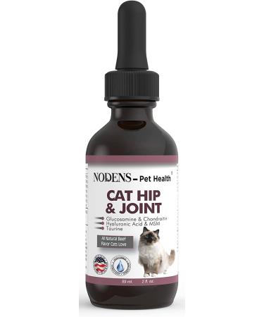 Nodens Cat Hip and Joint Glucosamine with Chondroitin, Opti-MSM, Hyaluronic Acid - 2 fl oz for Joint Flexibility & Pain Relief - Buy Online on GoSupps.com
