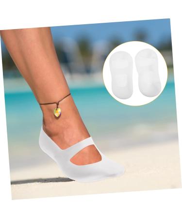 DRESSOOS 1 Pair Silicone Arch Gel Moisturizing Socks Plantar Socks Cooling Heel Repair Socks Silicone Socks Beach Socks Arch Socks Spa Men and Women White Dance Socks - Buy Online on GoSupps.com
