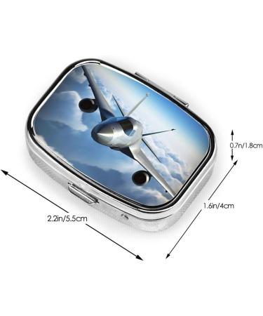 Flying Airplane Small Pill Case | Cute Travel Pill Organizer for Purse - Ideal Gift - Buy Online on GoSupps.com