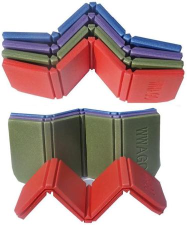 4-Pack Waterproof Foldable Foam Pads + 4 Storage Bags for Outdoor Activities - Buy Online on GoSupps.com