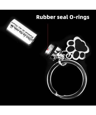  CTDMJ Stainless Steel Dog Paw Cremation Urn Keyring Small Urns for Ashes Ashes Urn Mini Cremation Urn Memorial Ashes Keepsake Keychain Pet Charms Locket Pendant Cremation Jewellery for Ashes - Buy Online on GoSupps.com