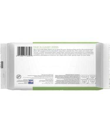 Nice 'N Clean Plant-Based Scented Baby Wipes - Green Tea Cucumber - 64 Wipes x 6 - Buy Online on GoSupps.com