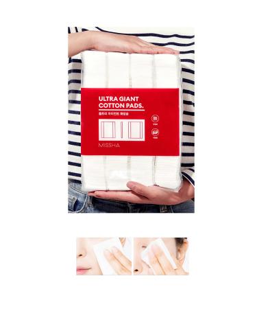 MISSHA Ultra Giant Cotton Puff 400 sheets 3 Packs
