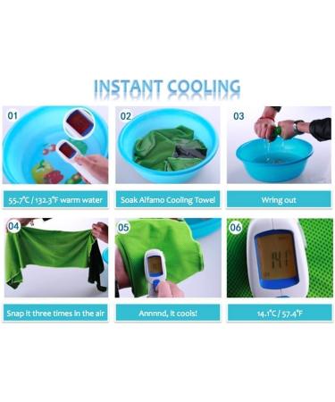 Alfamo Cooling Towel for Sports & Fitness - Blue Medium (40x13-Inch) - Buy Online on GoSupps.com