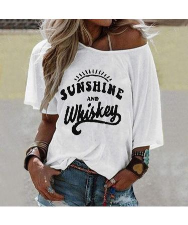 Shop Ppanguding Women's Rainbow Off Shoulder T-Shirt Summer Mode Short Sleeve Graphic Blouse - Sunshine Pattern Top - Buy Online on GoSupps.com