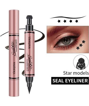 Winged Eye Liner Stamp Eye Liner with Stamp | Waterproof Perfect Wing Cat Eye Liner Long-Lasting Wing Eye Liner Stamp for Eye Face Makeup - Buy Online on GoSupps.com