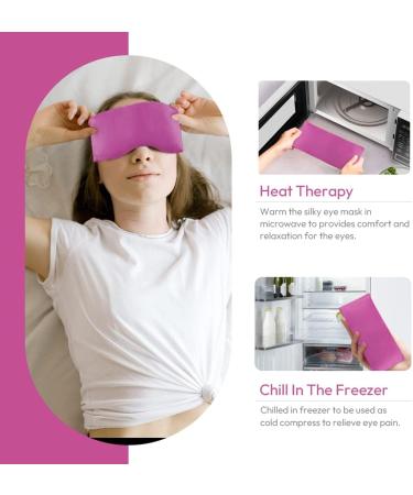 Rose Red Microwavable Weighted Eye Pillow for Yoga Meditation - Moist Heat & Cold Compress - Buy Online on GoSupps.com
