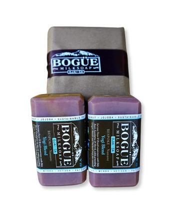 Goat Milk Soap - BOGUE No.19 Namaste Yoga Blend | Essential Oils of Holy Basil Eucalyptus Myrrh Ginger Vetiver & Patchouli | 2 Bars - International Shipping Available - Buy Online on GoSupps.com