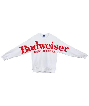 Budweiser King Of Beers Arm To Arm Full Spread Print Crew Sweatshirt X-Large