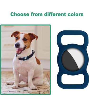 Ainiv Pet Protective Case for Apple Airtag GPS Finder Silicone Airtag Dog Cat Collar Holder Pet Loop Holder Safety and Anti-lost Air Tag Tracker Case for Apple Locator Tracker Blue - Buy Online on GoSupps.com