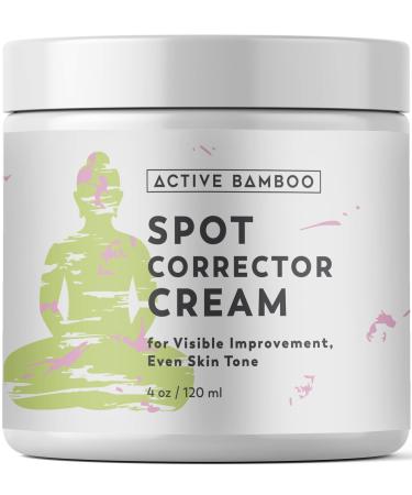Active Bamboo Dark Spot Corrector for Face. Skin Whitening Dark Spots Remover Cream  Use for Age Spots on Face Body Hands 4 OZ
