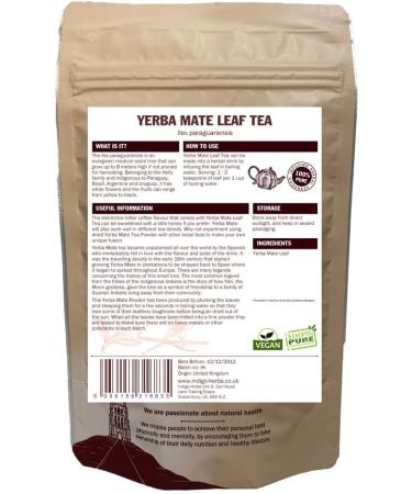 Indigo Herbs Yerba Mate Leaf Tea | Loose Leaf - Buy Online on GoSupps.com