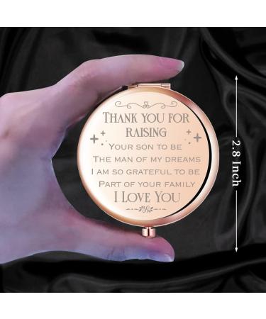 Rose Gold Compact Mirror for Mother of The Groom - Unique Wedding Keepsake Gift - Buy Online on GoSupps.com