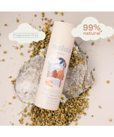 Nala's Fragrance-Free Baby Body Wash & Shampoo | 99% Natural | Dermatologist and Pediatrician Approved | Tear-Free Formula with Oat and Shea Butter | Vegan | 200ml - Buy Online on GoSupps.com