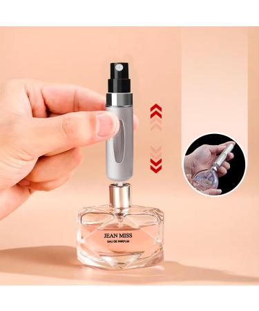 Fzbjayoon Travel Mini perfume Refillable Bottle Cologne Dispenser Portable Empty Perfume Spray Bottle Travel and Outings Spray Boxes Dispensers Perfect for Travel essentials 5ml/0.2oz(Silver) - Buy Online on GoSupps.com