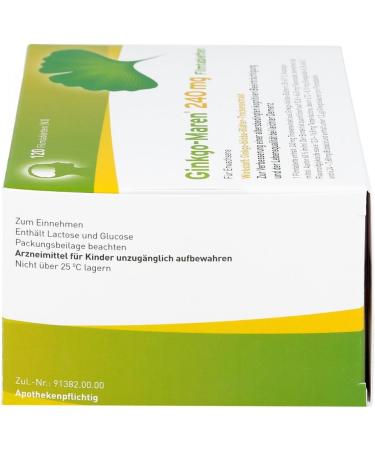 Buy Ginkgo-Maren 240 mg Film-Coated Tablets - Boost Memory & Focus | International Shipping Available - Buy Online on GoSupps.com