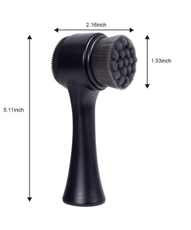 2 in 1 Facial Cleansing Brush for Deep Pore Exfoliation and Gentle Cleansing - Buy Online on GoSupps.com