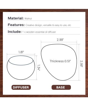 Wooden Essential Oil Diffuser - Aromatherapy Fragrance Diffuser with Magnetic Base for Home & Car Tumbler | International Shipping - Buy Online on GoSupps.com