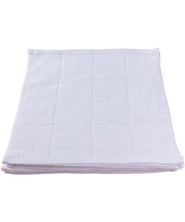 Highly Absorbent 100% Cotton Kitchen Dishcloths - 12 Pack White Dish Rags for Washing Dishes and Cleaning (11 x 11 Inches) - Buy Online on GoSupps.com