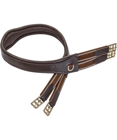 Buy SUNRIDE Soho Anatomical Leather Saddle Girth (130 cm Brown) - D-Ring for Auxiliary Reins - International Shipping Available - Buy Online on GoSupps.com