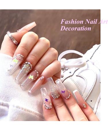 Kalolary 12 Color Butterfly Glitter Nail Art Chunky Sequin Flakes & 3D Stickers for Stunning Manicures - Buy Online on GoSupps.com