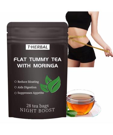 XFLHXY Slim Tea for a Flat Stomach and a Flat Stomach 28 Days Detox Tea Premium Herbal Tea for Effective Slimming and Natural Body Cleansing Black 1pac