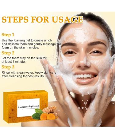 4Pcs Turmeric Wash and Care Three Piece Set Tuemeric Facial Cleanser & Turmeric Soap Bar & Turmeric Face Scrub Pads Face & Body Cleanser Turmeric Cleansing Skincare Set Deep Cleansing - Buy Online on GoSupps.com