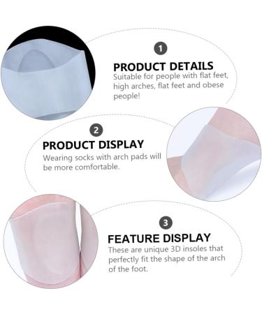 Buy 2 Pairs Silicone Arch Support Mats High Arch Cushions & Flat Foot Corrector Gel Insoles for Men & Women Enhance Comfort & Foot Health - Buy Online on GoSupps.com