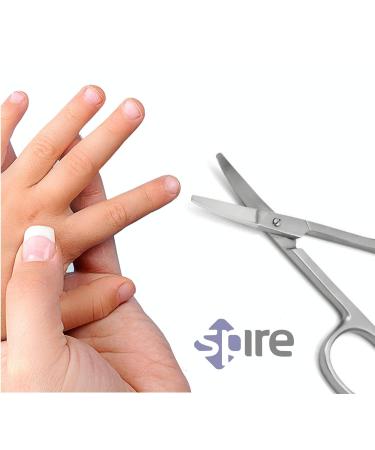 Baby Nail Scissors with Round Tip - 4.5 Inches | For Eyebrows, Dry Skin, Eyelashes, Nose Hair | Men and Women Daily Use - Buy Online on GoSupps.com