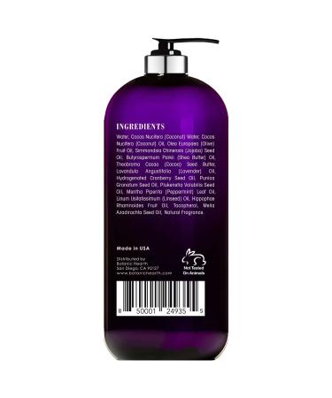 BOTANIC HEARTH Lavender Body Wash with Peppermint Oil - 16 fl oz | For Women & Men | Fights Acne, Soothes Eczema & Dry Skin | Sulfate & Paraben Free - Buy Online on GoSupps.com