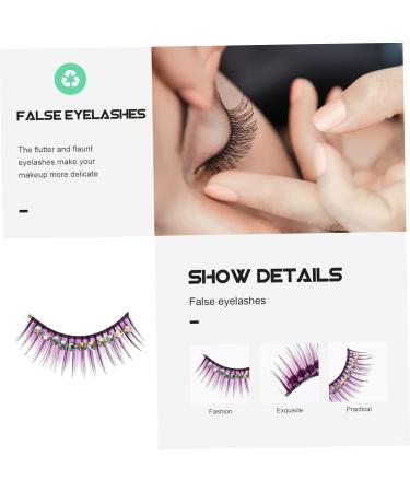 Didiseaon 30 Pairs Fluffy extend False Eyelashes With diamond Fake eyelashes eyelashes fluffy clothing Cosmetic bag make up flash strip lashes colored fake lashes - Buy Online on GoSupps.com