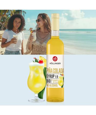 H LLINGER Sirop Pi a Colada Bio Sans Alcool Ananas et Coco 1:9 3x500ml - Buy Online on GoSupps.com