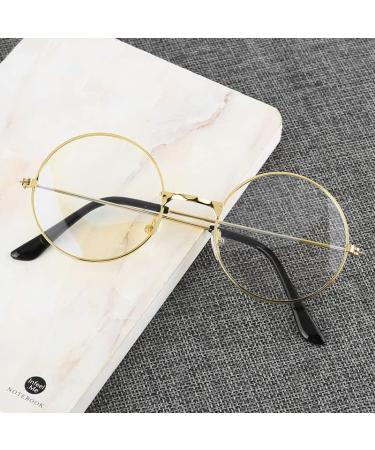 Spydge Retro Metal Frame Round Glasses - 3 Pair Set for Men | Stylish Decorative Eyewear - Buy Online on GoSupps.com