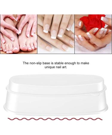 Nail Art Storage Box Portable White Nail Polish Powder Tray Nail Art Mold Nail Container - Buy Online on GoSupps.com