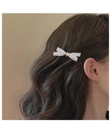 Inilbran Vintage Pearl Hair Clips Gold Pearl Hairpins Barrette French Pearl Hair Clip Hairpin Decorative Bobby Pins Pearl Head Clip Pearl Wedding Hair Accessories for Women and Girls Headdress