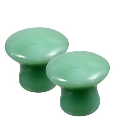 Beavorty 6 Pcs Mushroom Head Massage Stone Facial Tools for Skin Care Horn Plate Massaging Jade Facial Massager Stone Face Tools for Skincare Spa Aventurine Jade Eyes Scraping Tablets 4x4cmx3pcs Greenx3pcs