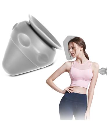 Euioovm Triggerpunkt P cker Fascia Fitness Ball with suction cup massage device for muscle pain and tension of the backs neck arms shoulder for working on the floor and wall (gray)