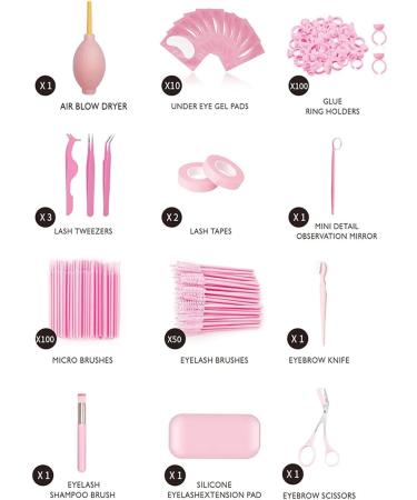 Lash Extension Practice Kit - Professional Eyelash Grafting Training Tools - Training Lash Extension Supplies for Beginners Include Individual Lashes Tweezers Kagrote - Buy Online on GoSupps.com