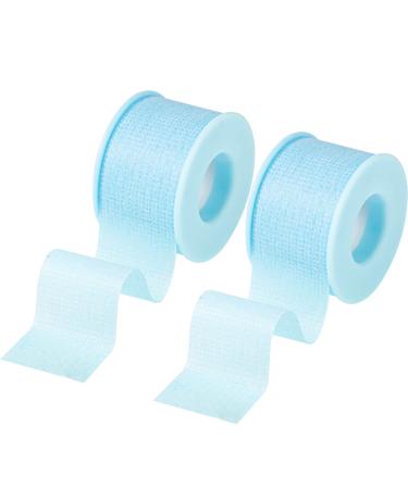 2 Rolls Silicone Tape Blue Silicone Tape Reusable Adhesive Waterproof Silicone Tape (1 Inch x 3.9 Yards)
