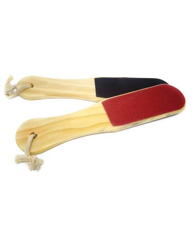 Honbay 2PCS Double Sided Wood Foot Files Foot Scraper Exfoliator Foot Callus Dead Skin Removers Pedicure Scrubber Tool for Women and Men (10 Inch)