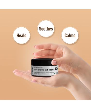 Sirona Natural Anti Chafing Rash Cream - 25gm (Pack of 3) | Skin Healing Formula with 5 Magical Herbs | Soothes and Prevents Rashes from Sanitary Pads, Heavy Thighs, Sports, and Running - Buy Online on GoSupps.com
