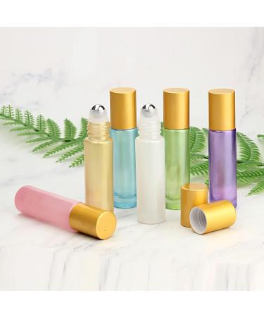 Tianzd 10ml Blue Glass Roller Bottles - 6 Pack with Gold Caps | Ideal for Essential Oils & Roll-On Applications | Includes Funnel Opener - Buy Online on GoSupps.com
