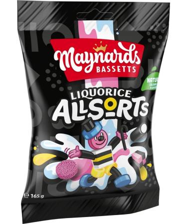 Maynards Bassetts Liquorice Allsorts Sweets Bag 165g - Buy Online on GoSupps.com