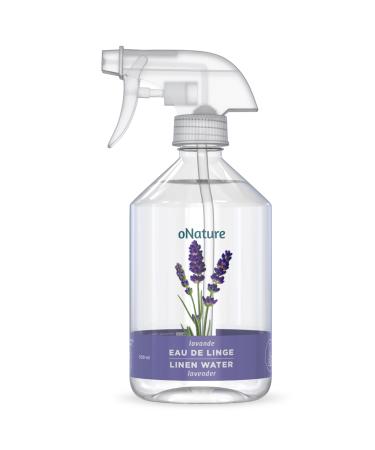 oNature Fabric Refresher Spray Water Mist for Linen - Made in Canada from Natural Healthy Ingredients - Guaranteed Without Harmful Chemicals (Lavender Aroma 500ml Sprayer) Lavender 500 ml (Pack of 1)