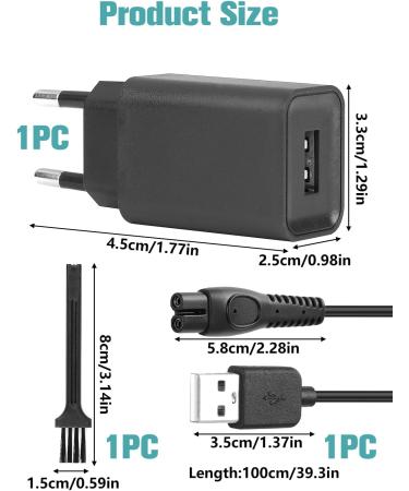 Chargeur 5V pour Rasoir Philips Norelco OneBlade QP2724 QP2734 QP2824 QP2834 QP4530 MG7910 MG9510 Adaptateur USB 1m C ble Compatible pour Rasoirs lectriques - Buy Online on GoSupps.com