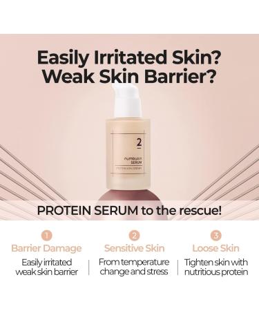 numbuzin No.2 Protein 43% Creamy Serum | Core Protein Complex Oat Protein Ceramide Panthenol Skin Barrier Strengthening Tighten Loose Skin | Korean Skin Care for Face 50ml - Buy Online on GoSupps.com