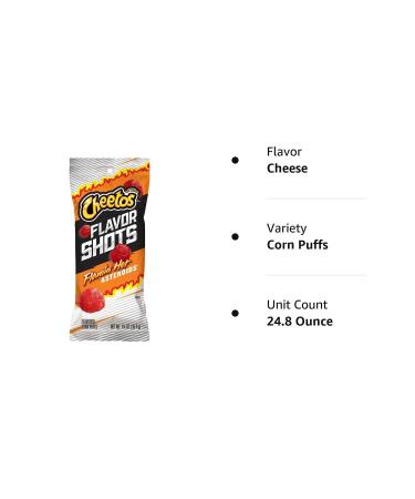 Flamin Hot Asteroids Cheeto Flavor Shots: Real Cheese Corn Puffs (20 Count) - Buy Online on GoSupps.com
